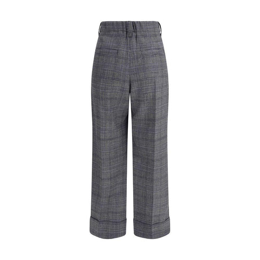 Brunello Cucinelli Prince of Wales patterned Pants 1728,72470364320,Brunello Cucinelli,Gray,IT38 | S,IT40 | M,IT42 | L,IT44 | L,Jeans & Pants - Women - Clothing,New with tags,Women Brunello Cucinelli BR-MP522P9017C4227-IT38 | S