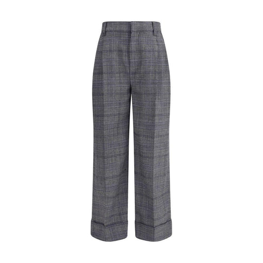 Brunello Cucinelli Prince of Wales patterned Pants 1728,72470364320,Brunello Cucinelli,Gray,IT38 | S,IT40 | M,IT42 | L,IT44 | L,Jeans & Pants - Women - Clothing,New with tags,Women Brunello Cucinelli BR-MP522P9017C4227-IT38 | S