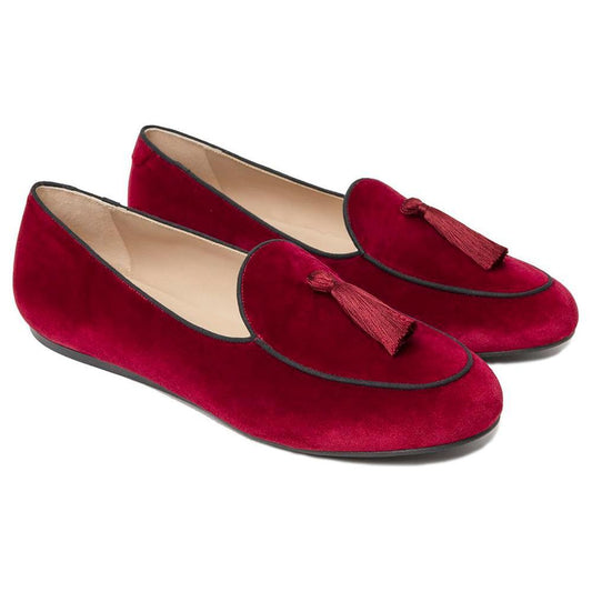 Charles Philip Red Velvet Loafer 1728,67346170016,Charles Philip,EU42.5/US9.5,EU45/US12,Loafers - Men - Shoes,Men,Men - Shoes,New with tags,Red,Shoes Charles Philip CH-15395-EU42.5/US9.5