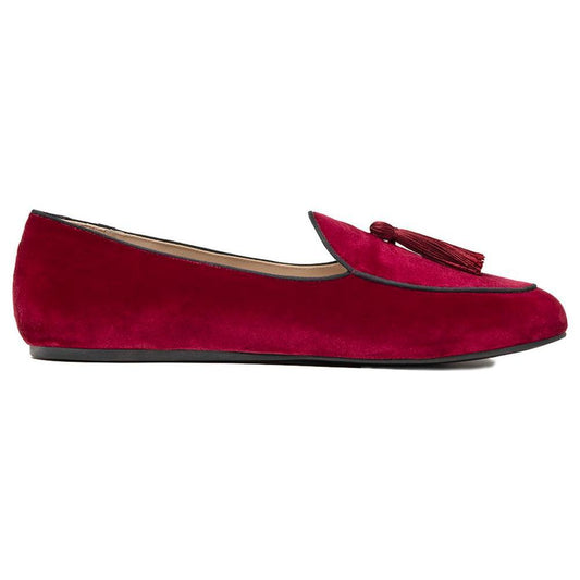Charles Philip Red Velvet Loafer 1728,67346170016,Charles Philip,EU42.5/US9.5,EU45/US12,Loafers - Men - Shoes,Men,Men - Shoes,New with tags,Red,Shoes Charles Philip CH-15395-EU42.5/US9.5