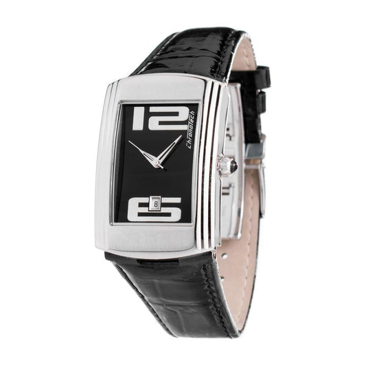 Chronotech Black Leather Watch 1728,Black,Chronotech,New with tags,Unisex,Unisex Watches - Watches Chronotech CHCT7017B04AC