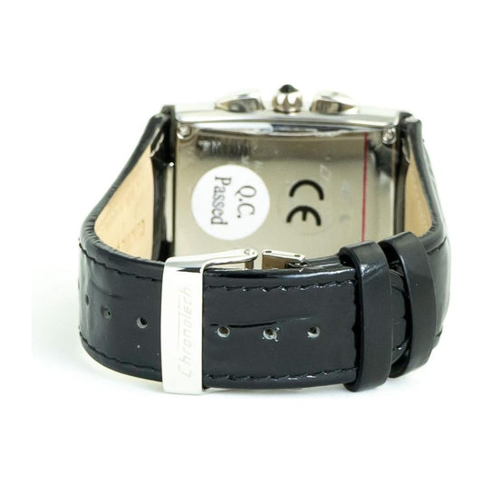 Chronotech Black Leather Watch 1728,67434610848,Black,Chronotech,New with tags,Unisex,Unisex Watches - Watches Chronotech CHCT7018B04AC