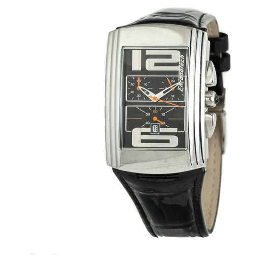 Chronotech Black Leather Watch 1728,Black,Chronotech,New with tags,Unisex,Unisex Watches - Watches Chronotech CHCT7018M04AC