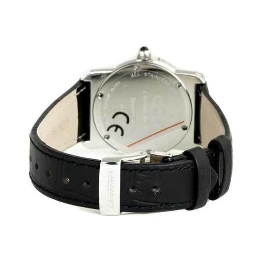 Chronotech Black Leather Watch 1728,Black,Chronotech,New with tags,Unisex,Unisex Watches - Watches Chronotech CHCT7279M04AC