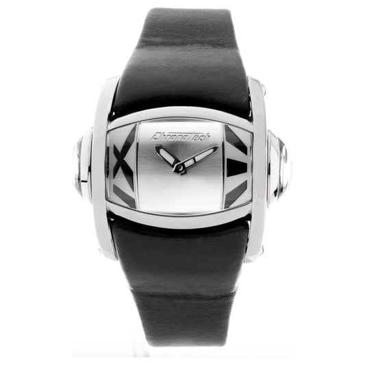 Chronotech Black Leather Watch 1728,Black,Chronotech,New with tags,Unisex,Unisex Watches - Watches Chronotech CHCT7681M08AC