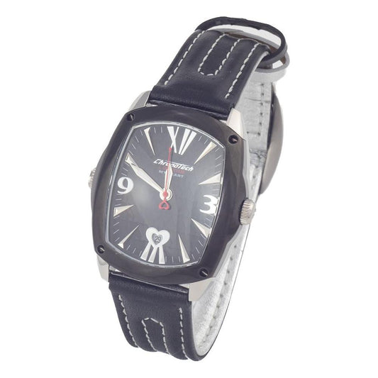 Chronotech Black Leather Watch 1728,Black,Chronotech,New with tags,Unisex,Unisex Watches - Watches Chronotech CHCT7696L12AC