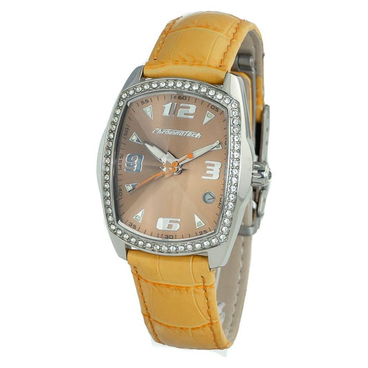 Chronotech Orange Leather Watch 1728,Chronotech,New with tags,Orange,Watches for Women - Watches,Women Chronotech CHCT7504LS06AC