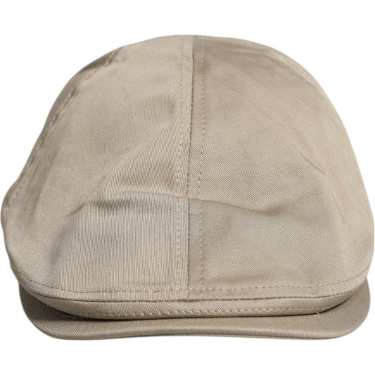 Dolce & Gabbana Beige Cotton Newsboy Capello Cabbie Hat 1728,58 cm|M,67345645728,Accessories,Beige,Dolce & Gabbana,Hats & Caps - Men - Accessories,Material: 98% Cotton 2% Elastane,Men,Men - Accessories,New with tags Dolce & Gabbana HAT9695-58