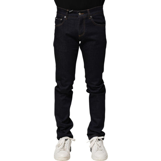 Dolce & Gabbana Black Cotton Skinny Men Denim Jeans 1728,67345645728,Black,Clothing,Dolce & Gabbana,IT44 | XS,Jeans & Pants - Men - Clothing,Material: 98% Cotton 2% Elastane,Men,Men - Clothing,New with tags Dolce & Gabbana PAN75269-44