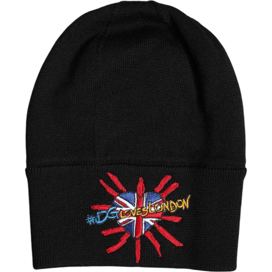 Dolce & Gabbana Black #DGLOVESLONDON Knitted Beanie Hat 1728,67345645728,Accessories,Black,Dolce & Gabbana,Hats & Caps - Men - Accessories,Material: 100% Virgin Wool,Men,Men - Accessories,New with tags Dolce & Gabbana HAT9678