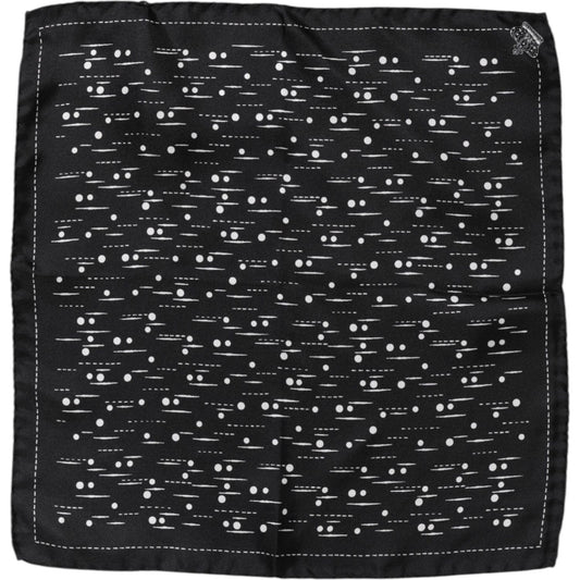 Dolce & Gabbana Black White Printed Square Men Foulard Scarf 1728,67345645728,Accessories,Black and White,Dolce & Gabbana,Material: 100% Silk,Men,Men - Accessories,Preowned / Defect,Scarves - Men - Accessories Dolce & Gabbana MS7225