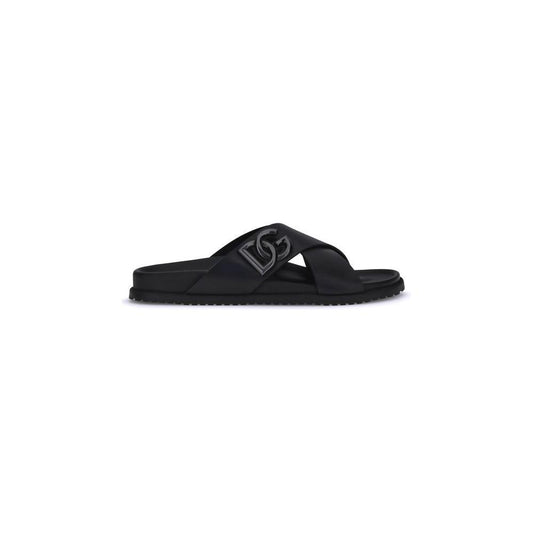 Dolce & Gabbana Leather Sandals 1728,72470364320,Black,Dolce & Gabbana,EU40/US7,EU41/US8,EU42/US9,EU43/US10,EU44/US11,EU45/US12,Men,Men - Shoes,New with tags,Sandals - Men - Shoes,Shoes Dolce & Gabbana DO-A80525A9Q6780999-EU40/US7