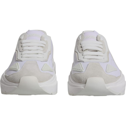 Dolce & Gabbana White Leather Daymaster Low Top Sneakers Shoes 1728,67345645728,Dolce & Gabbana,EU40/US7,Material: 60% Calf Leather 38% Nylon 1% PVC 1% Elastane,Men,Preowned / Defect,Sneakers - Men - Shoes,White Dolce & Gabbana MV6424-40