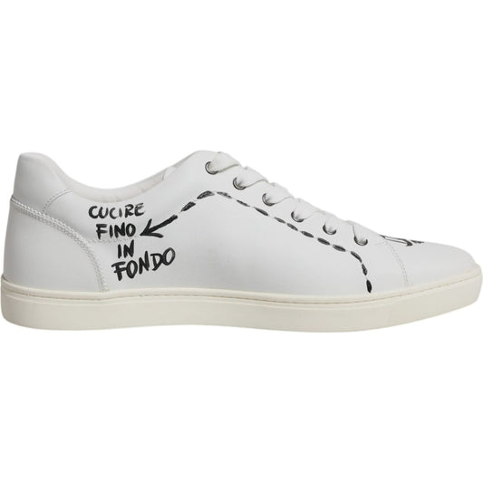 Dolce & Gabbana White Leather Milano Low Top Sneakers Shoes 1728,67345645728,Dolce & Gabbana,EU39/US6,EU44.5/US11.5,EU45/US12,Material: 100% Calfskin Leather,Men,Men - Shoes,New with tags,Shoes,Sneakers - Men - Shoes,White Dolce & Gabbana MV6799-39