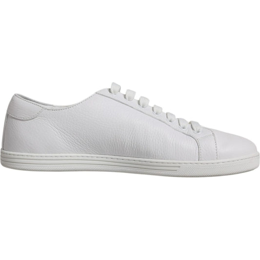 Dolce & Gabbana White Low Top Men Saint Tropez Sneakers Shoes 1728,67345645728,Dolce & Gabbana,EU41/US8,Material: 100% Leather,Men,Preowned / Defect,Sneakers - Men - Shoes,White Dolce & Gabbana MV6411-41