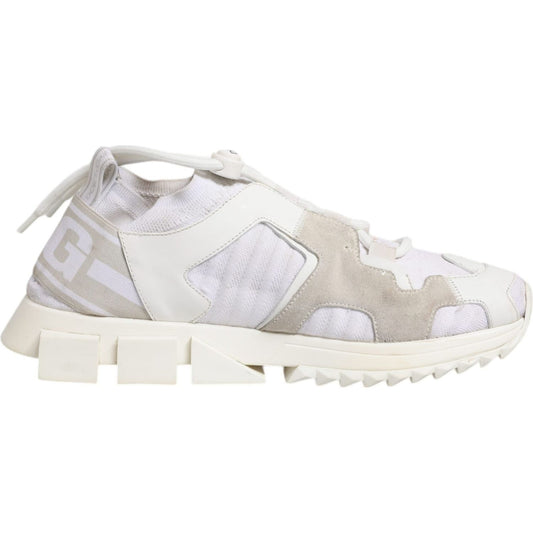 Dolce & Gabbana White Mesh Sorrento Trekking Sneakers Shoes 1728,67345645728,Dolce & Gabbana,EU42.5/US9.5,Material: 20% Polyester 20% Nylon 20% Viscose 20% Elastane 10% Cotton 10% Leather,Men,Men - Shoes,Preowned / Defect,Shoes,Sneakers - Men - Shoes,Whit