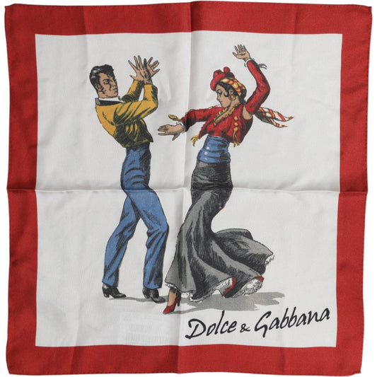 Dolce & Gabbana White Printed Silk Square Men Foulard Scarf 1728,67345645728,Accessories,Dolce & Gabbana,Material: 100% Silk,Men,Men - Accessories,New with tags,Scarves - Men - Accessories,White and Red Dolce & Gabbana MS7246