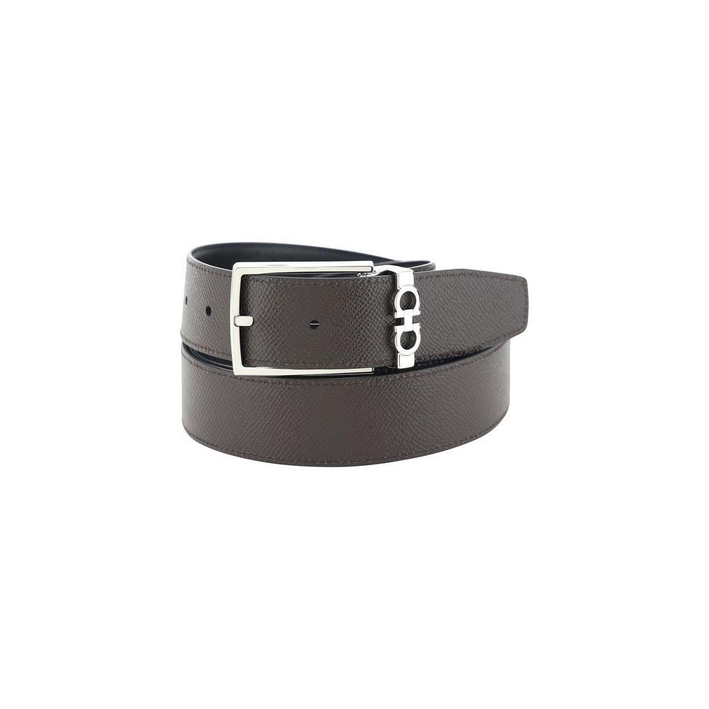 Ferragamo Reversible Belt 100 cm / 40 Inches,105 cm / 42 Inches,110 cm / 44 Inches,1728,72470364320,90 cm / 36 Inches,95 cm / 38 Inches,Accessories,Belts - Men - Accessories,Black,Ferragamo,Men,Men - Accessories,New with tags Ferragamo FE-708206002-100 CM