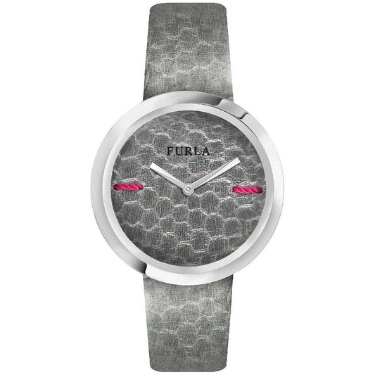 Furla Gray Leather Watch 1728,Furla,Gray,New with tags,Watches for Women - Watches,Women Furla FUR4251110501AC