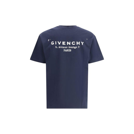 Givenchy T-Shirt with logo printed on the back 1728,72470364320,Blue,Clothing,Givenchy,L,M,Men,Men - Clothing,New with tags,S,T-Shirts - Men - Clothing,XL Givenchy GI-BM71NK3YRJ499-L
