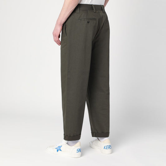Golden Goose Dark green cotton-blend trousers LDin,Men,Men > Clothing,Men > Clothing > Trousers,Spring - Summer 2025,Yes Eu Golden Goose GMP01190P000786/Q_GOLDE-35674_202