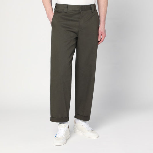 Golden Goose Dark green cotton-blend trousers LDin,Men,Men > Clothing,Men > Clothing > Trousers,Spring - Summer 2025,Yes Eu Golden Goose GMP01190P000786/Q_GOLDE-35674_202