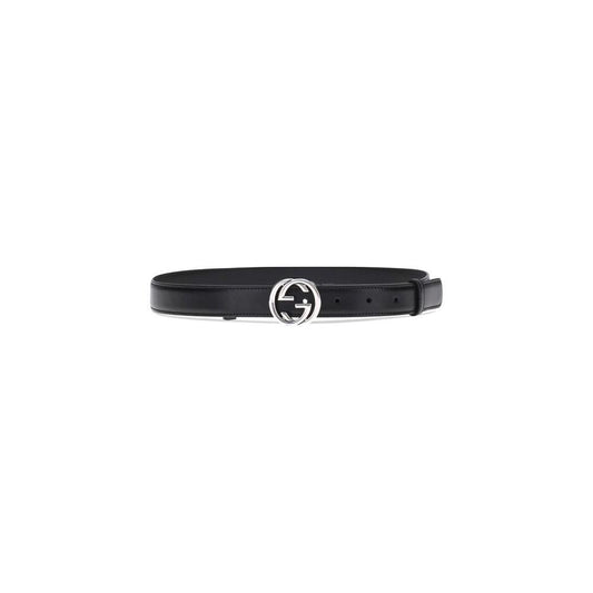 Gucci GG Leather Belt 1728,72470364320,80 cm / 32 Inches,85 cm / 34 Inches,Accessories,Belts - Women - Accessories,Black,Gucci,New with tags,Women,Women - Accessories Gucci GU-7744510YA0N1000-80 CM / 32 INCHES
