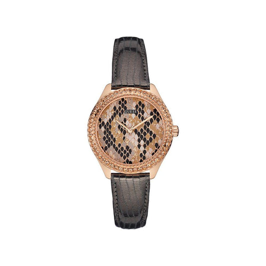 Guess Gray Leather Watch 1728,Gray,Guess,New with tags,Watches for Women - Watches,Women Guess GUW0626L2AC
