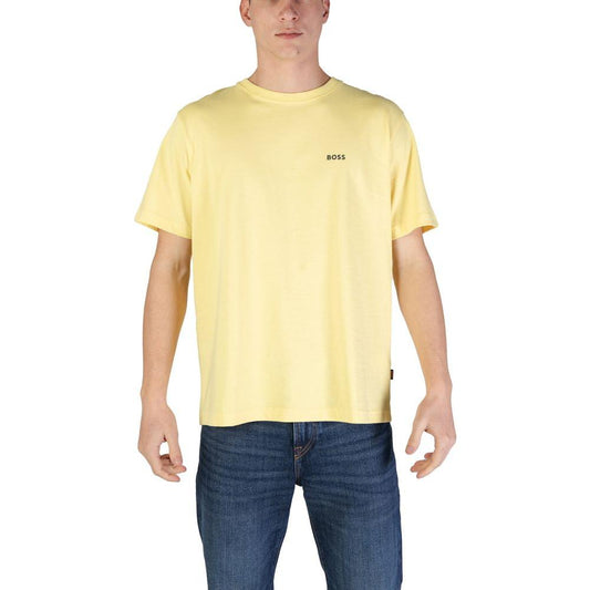 Hugo Boss Yellow Cotton T-Shirt 1728,71956299936,Clothing,Hugo Boss,IT46 | M,Men,Men - Clothing,New with tags,T-Shirts - Men - Clothing,Yellow Hugo Boss BO-15917200135-IT46 | M