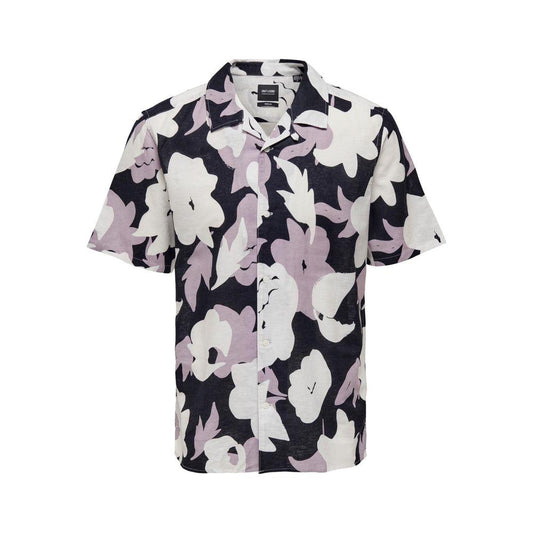 Only & Sons Purple Linen Shirt 1728,71956299936,Clothing,IT44 | S,IT48 | L,Men,Men - Clothing,New with tags,Only & Sons,Purple,Shirts - Men - Clothing Only & Sons ON-10275400139-IT44 | S