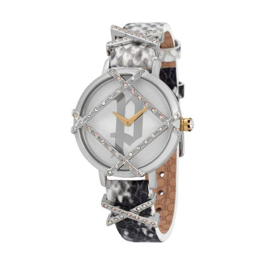 Police Gray Leather Watch 1728,Gray,New with tags,Police,Watches for Women - Watches,Women Police POPL16068BS04AC