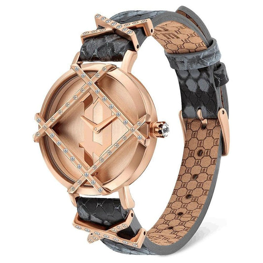 Police Gray Leather Watch 1728,Gray,New with tags,Police,Watches for Women - Watches,Women Police POPL16068BSR32AC