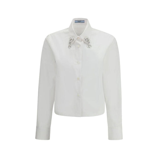 Prada Shirt 1728,72470364320,Clothing,IT42 | L,New with tags,Prada,Shirts - Women - Clothing,White,Women,Women - Clothing Prada PR-P472HRSOOO155WF0009-IT42 | L