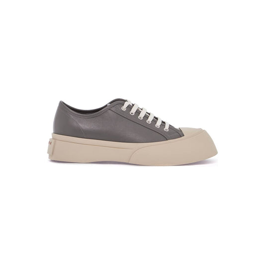 Marni elegant gray calfskin men's sneakers