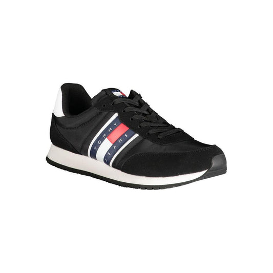 Tommy Hilfiger Black Polyester Sneaker 1728,67403481248,Black,EU40/US7,EU41/US8,EU42/US9,EU43/US10,EU44/US11,EU45/US12,EU46,Men,Men - Shoes,New with tags,Shoes,Sneakers - Men - Shoes,Tommy Hilfiger Tommy Hilfiger TO-31270-EU40/US7
