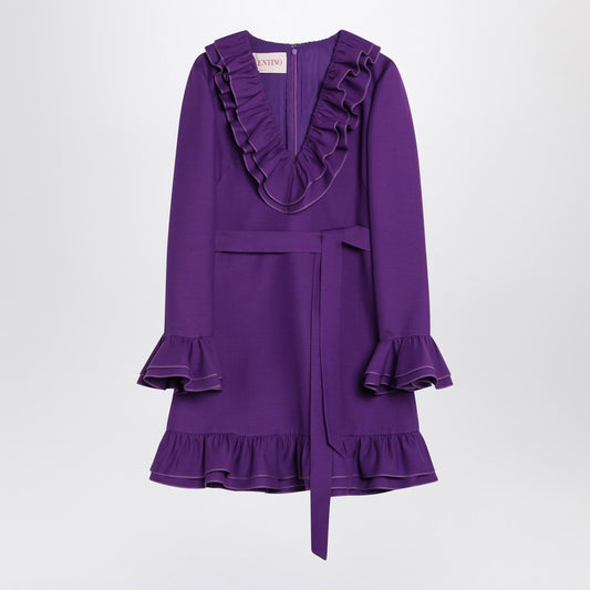 Valentino Purple wool and silk mini dress LDin,Spring - Summer 2025,Women,Women > Clothing,Women > Clothing > Dresses,Yes Eu Valentino 6B3VAES61CF/Q_VALE-R1B_102