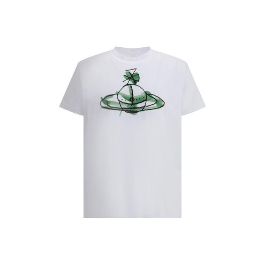 Vivienne Westwood Drawn Orb T-Shirt 1728,72470364320,Clothing,L,M,Men,Men - Clothing,New with tags,S,T-Shirts - Men - Clothing,Vivienne Westwood,White Vivienne Westwood VI-3G01003WJ001MA401-L