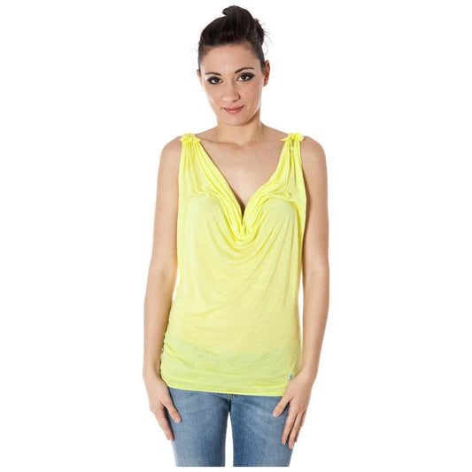 Zuelements Yellow Viscose Women Top 1728,67403481248,Clothing,New with tags,S,Tops & T-Shirts - Women - Clothing,Women,Women - Clothing,Yellow,Zuelements Zuelements ZU-7100-S