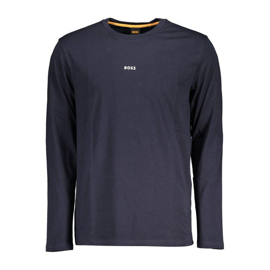 Hugo Boss Blue Cotton Men T-Shirt